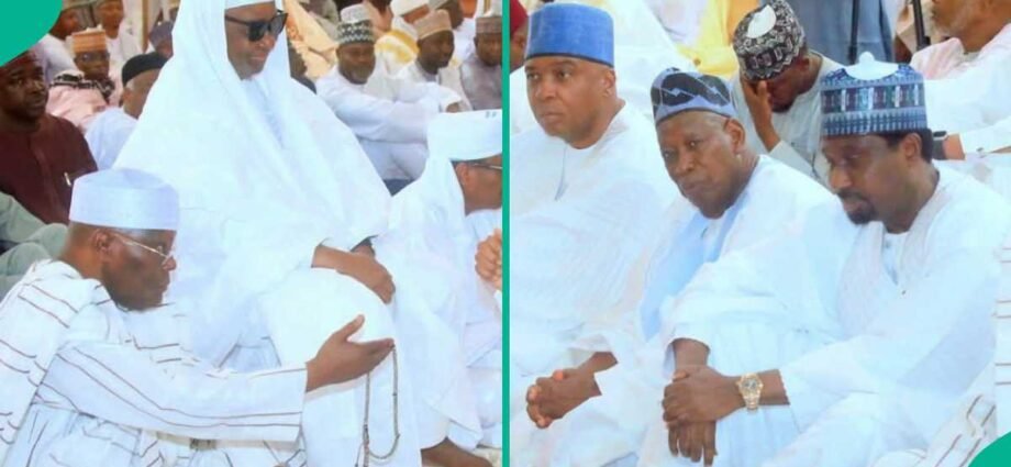 Atiku, Ganduje, Saraki, Barau Sun Halarci Bikin Aure na Ɗan Tsohon Shugaban Ƙasa Musa Yar’Adua a Abuja