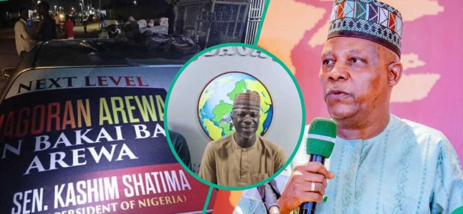 Matashi a Bauchi Ya Ado Motarsa Da Hotunan Shettima Domin Nuna Goyon Baya